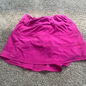 Lululemon Athletica sonic pink pace rival skirt